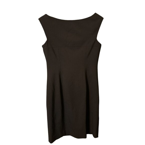 Ann Taylor Women's Sleeveless Black Sheath Dress Virgin Wool Blend Side Zip SZ 4 - Picture 1 of 11